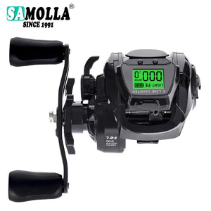 Big Led Screen Electronic Baitcasting Fishing Reel