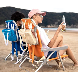 SUNNYFEEL 2 Pack 5 Position Lay Flat Portable Folding Chairs