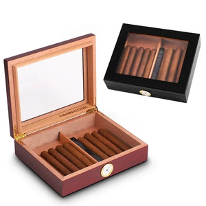 Portable Cigar Moisturizing Constant Humidity Cedar Wood Box