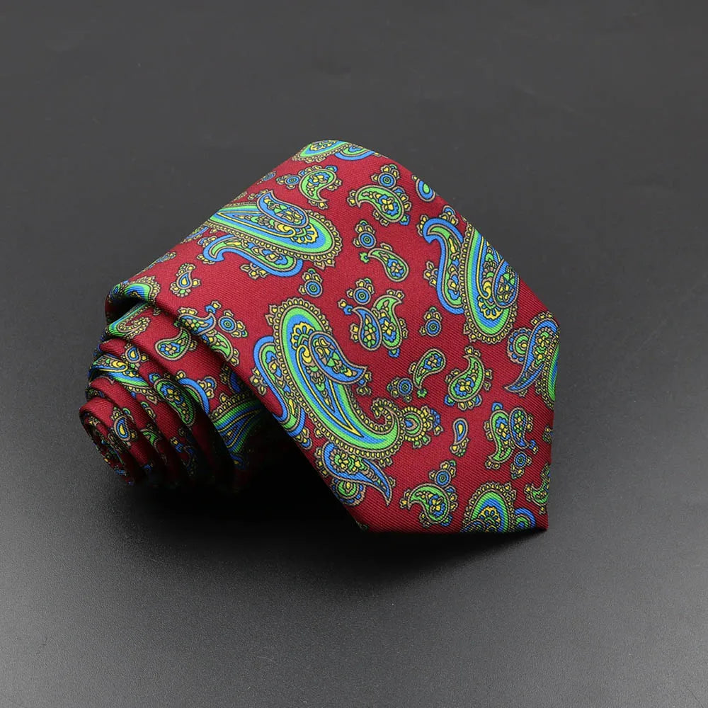 Silk 7.5cm Soft Colorful Novelty Necktie