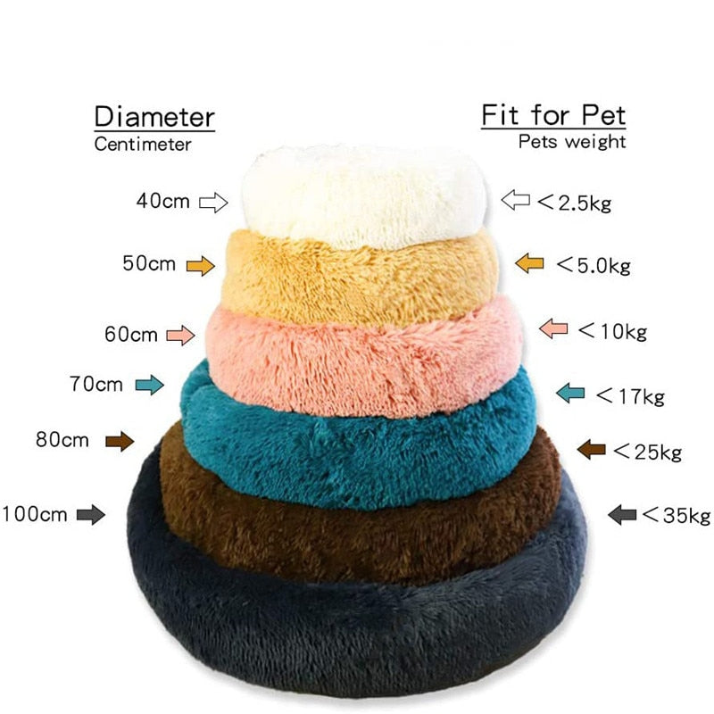 Comfortable Donut Shape Ultra Soft Washable Cushioned Bed