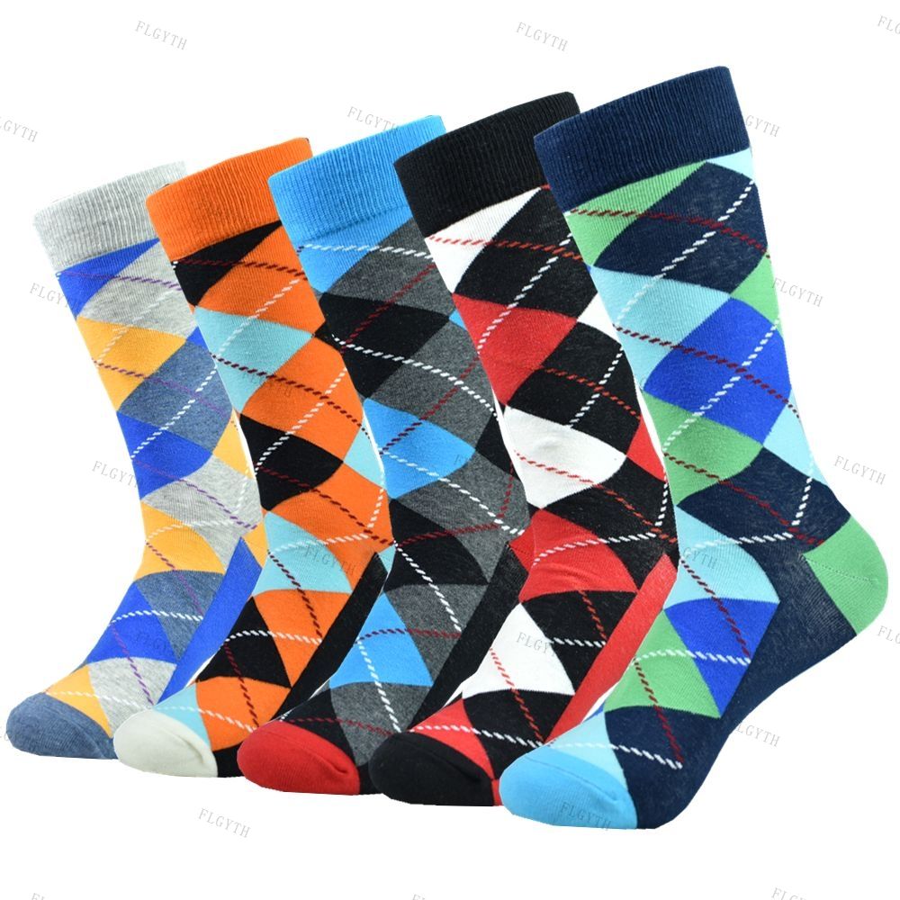 Colorful Designer Print Combed Cotton Socks