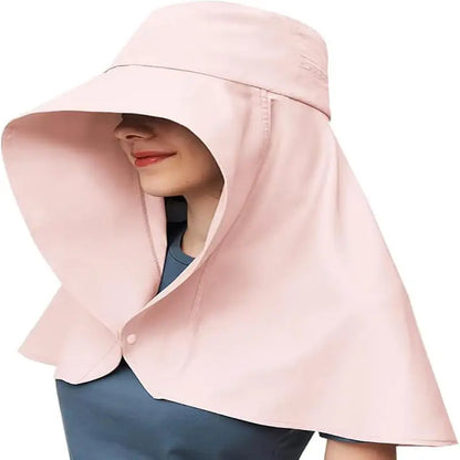 Large Over Shoulder Sunhat With Shawl