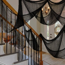 Black White Creepy Cloth Spooky Gauze Fabric Halloween Decoration hall
