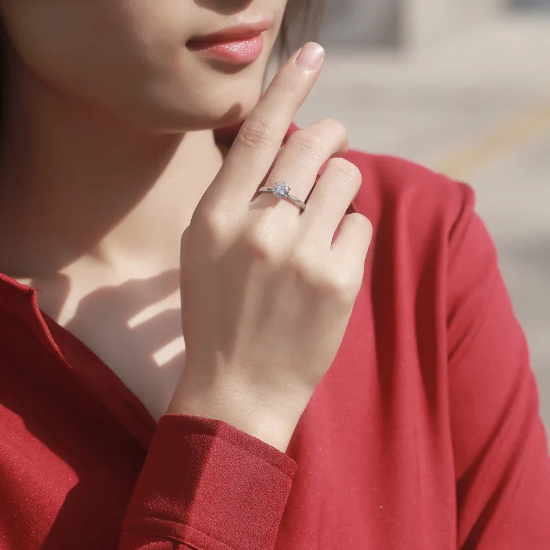 Huitan Classic and Simple Engagement Rings for Women
