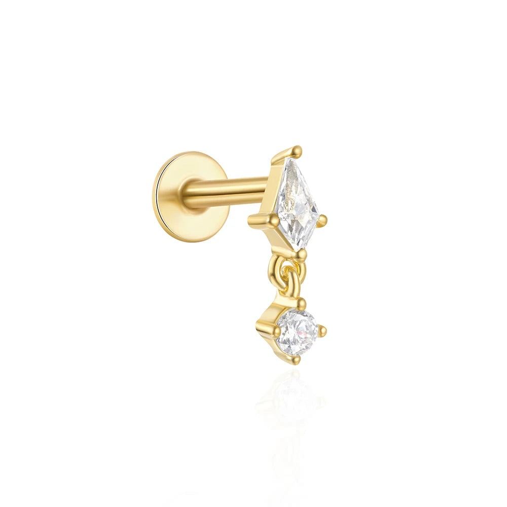 CANNER Simple Flat Head Pierced Stud Earrings