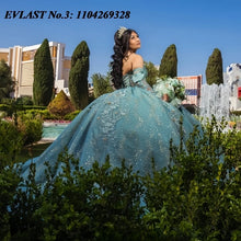 EVLAST Shiny Appliqued Beading Sweet 16 Dress