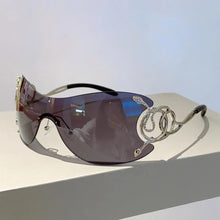 KLASSNUM Rimless Stylish Gradient Lens Metal Frame Eyewear