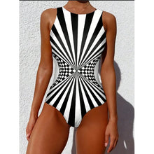 Striped One-piece Stylish Quick Dry Brazilian Swimming Suit