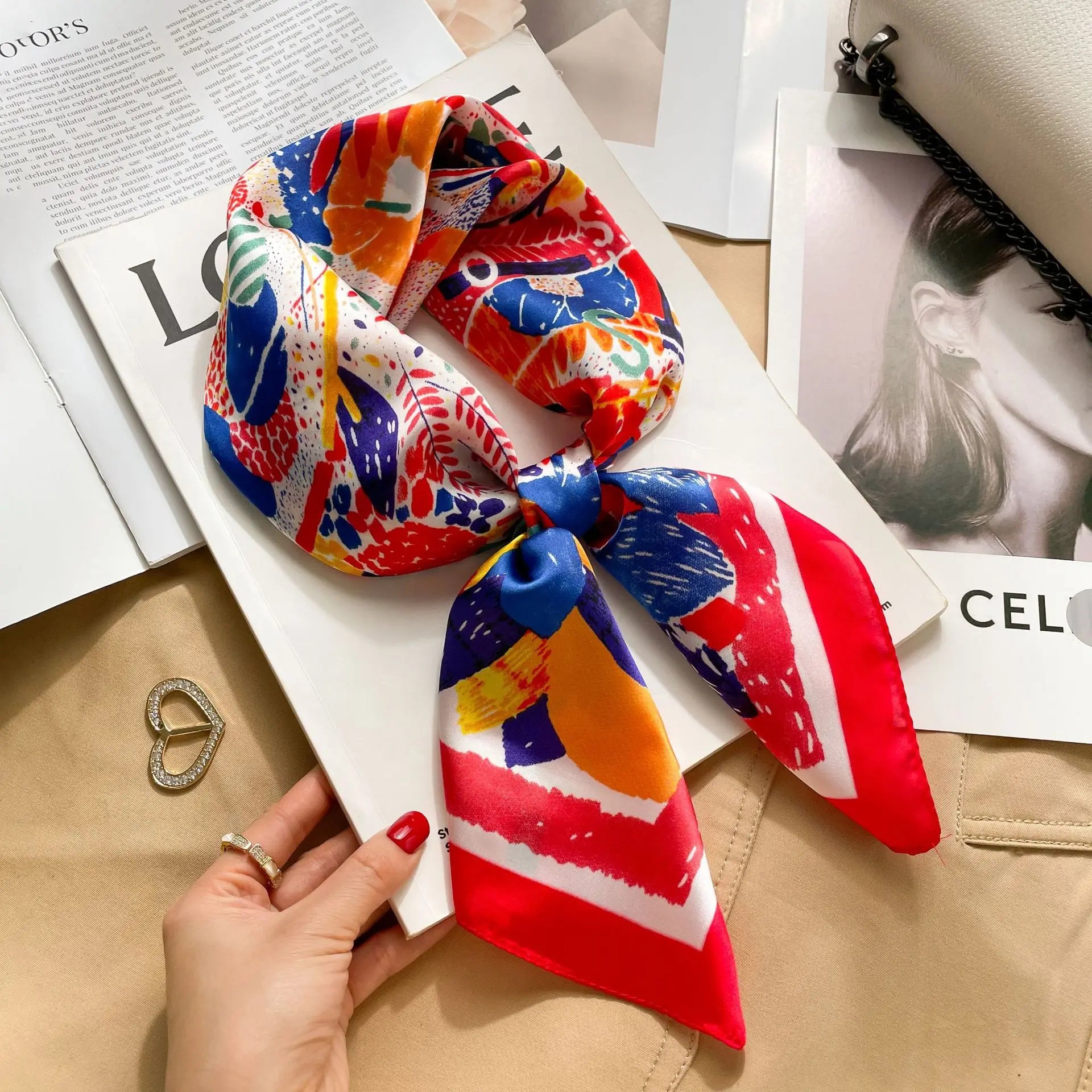 Printed Pashmina Silk Scarf