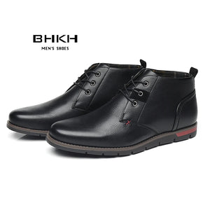 BHKH Faux Leather Casual Boots