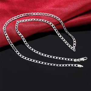 925 Sterling Silver Face Chain Necklace