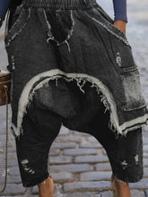 CM.YAYA Ripped Out Hole Denim Pants