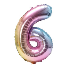 32inch Rainbow Gradient Number Foil Balloons