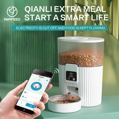 PAPIFEED Automatic Pet Feeder with Wi-Fi Remote
