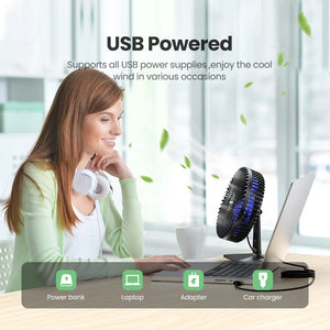 GAIATOP Portable USB 90° Adjustable Cooling Fan