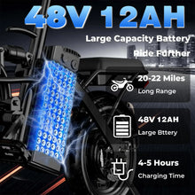 LELEKUAI 500W 20 MPH, 48V 10.4Ah Removable Battery, 14" Folding Electric Bike,