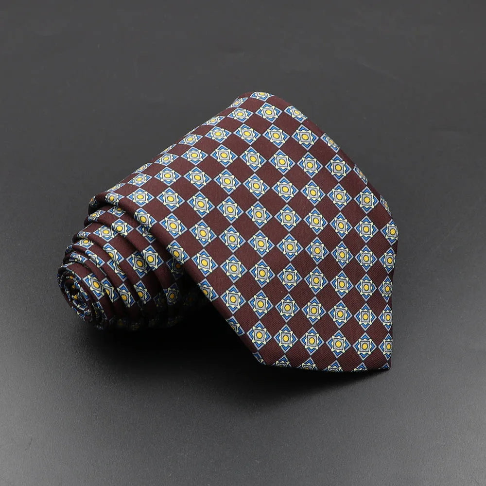 Silk 7.5cm Soft Colorful Novelty Necktie