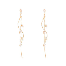 Long Crystal Tassel Earrings For Women