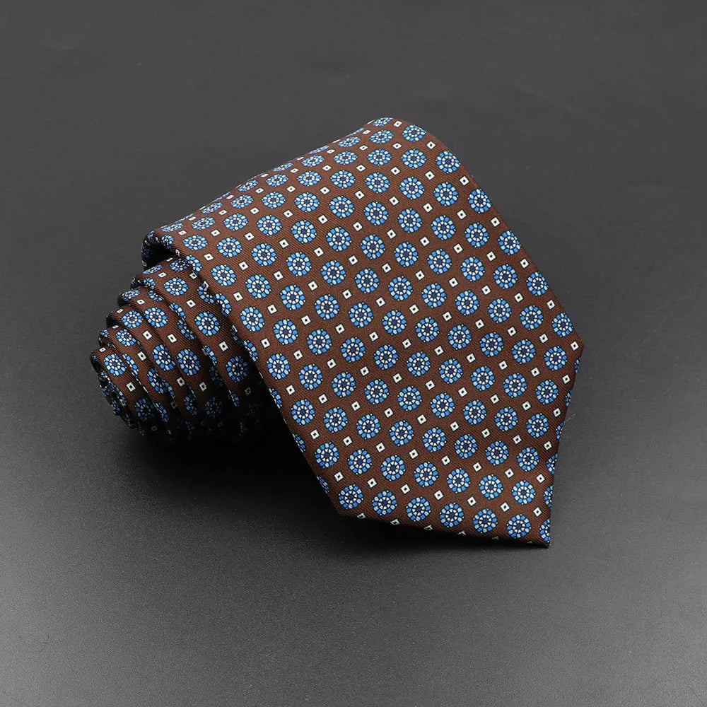 Silk 7.5cm Soft Colorful Novelty Necktie