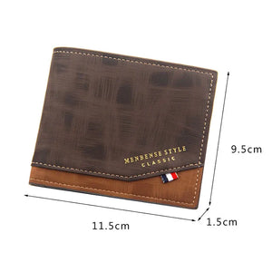 Slim Short Frosted Faux Leather Wallet