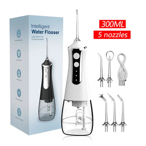 Dental Oral Irrigator Household Water Flosser Oral 5 Nozzles 3 Modes
