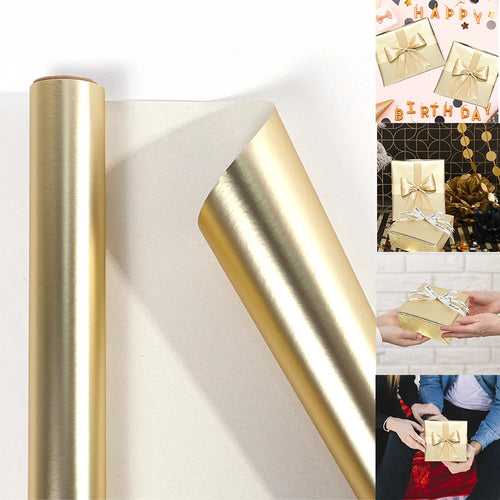 3m*43cm Matte Gold Wrapping Paper