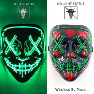 The Purge Horror Wireless LED Glow Mask