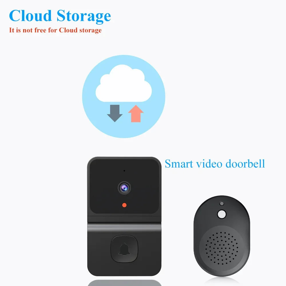 Wireless Doorbell WiFi Outdoor HD Camera Security Door Bell