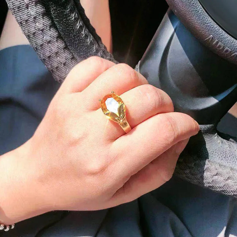 Natural Topaz Engagement Ring