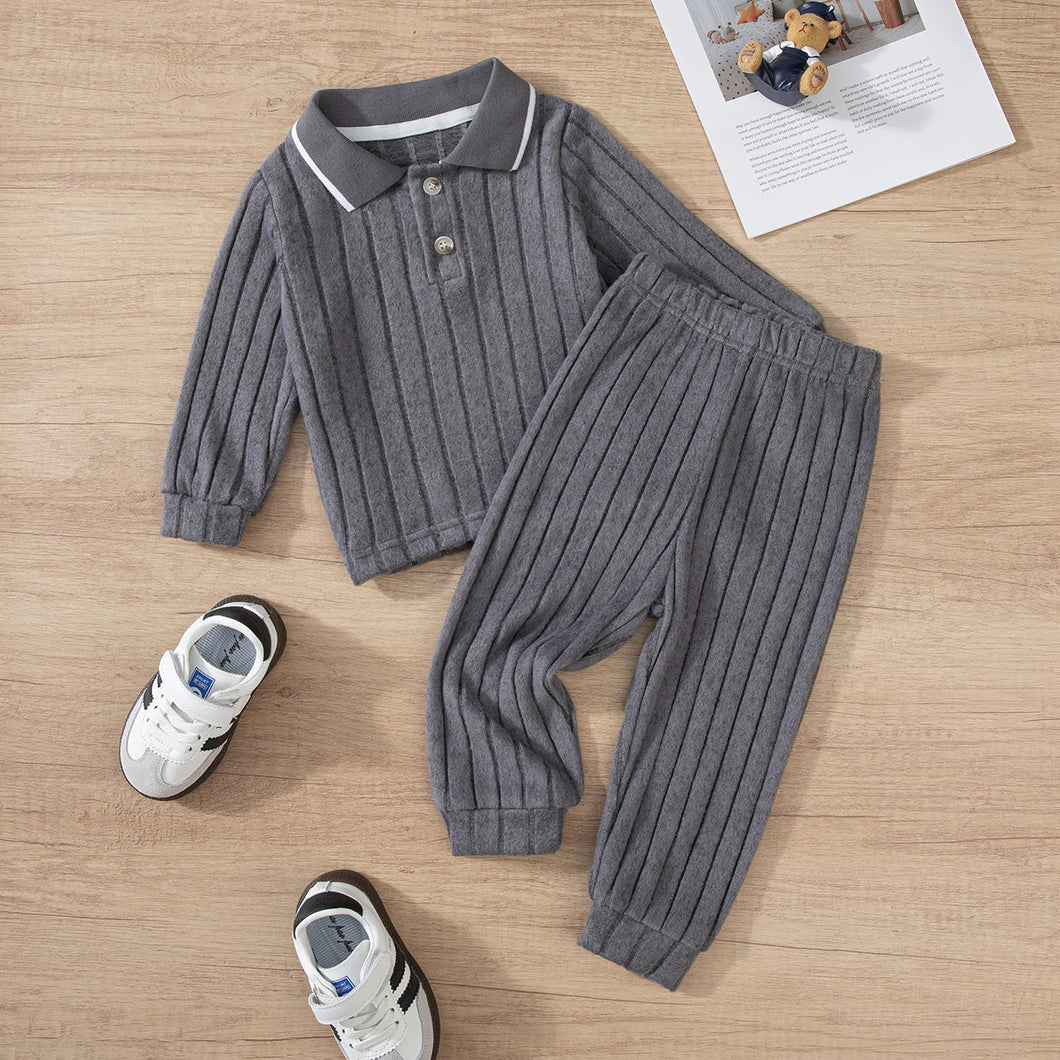Boy's Long Sleeve Sweater Top and Bottom