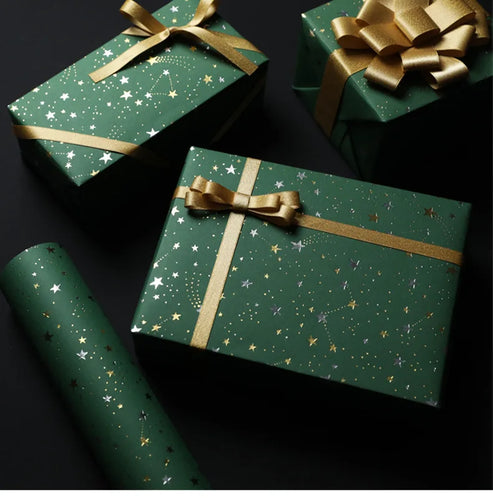 50*70cm Star Wrapping Paper Meteor Ribbon Gift Box