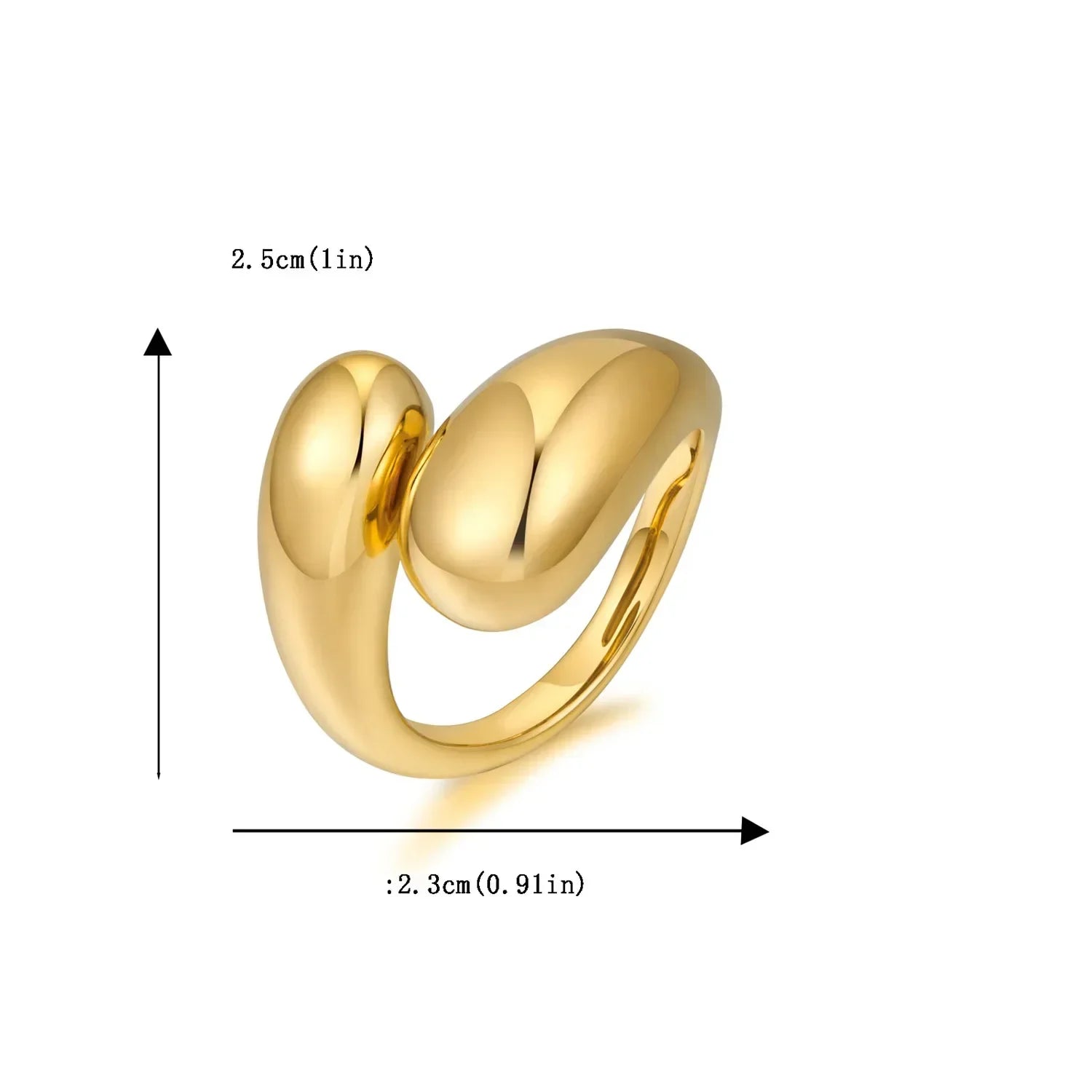 Stainless Steel Smooth Double Ball Bead Ring