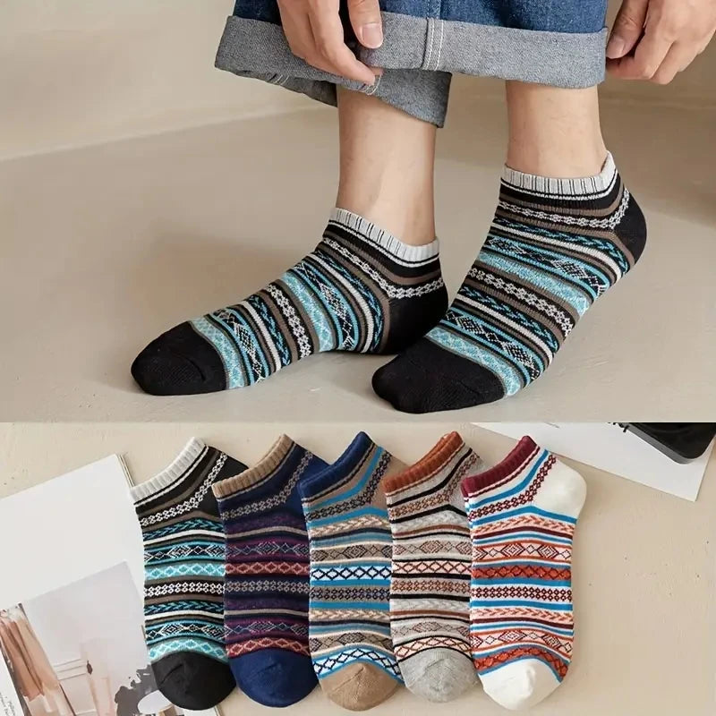 5 Pairs Japanese Vintage Ankle Socks