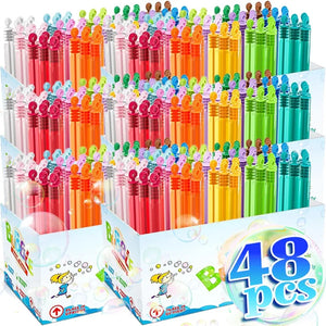 48/10pcs Colorful Empty Bubble Bottle &  Liquid Wand