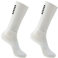 Cycling Anti -Slip White Line Aero Socks