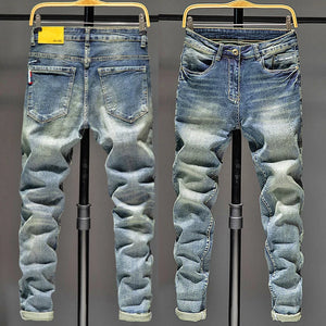 Washed Ripped Patchwork Jeans