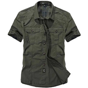 Cotton Casual Loose Short Sleeve Shirt