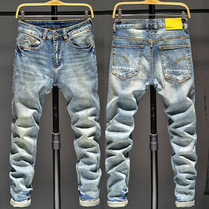 Washed Ripped Patchwork Jeans