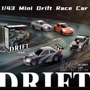 2.4G RC Drift Car 1/43 4WD Remote Control Mini Car