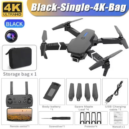 E88 4K Wide-Angle HD 1080P Camera WiFi FPV Height Hold Foldable RC Drone