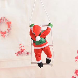 Santa Claus Climbing Ladder Hanging Christmas Tree Decoration