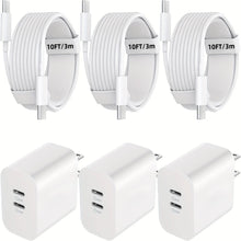 2Pack IPhone Charger 40W Dual Port Charging Block With 6FT USB C Charger Cable