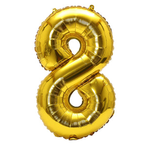 32inch Rainbow Gradient Number Foil Balloons