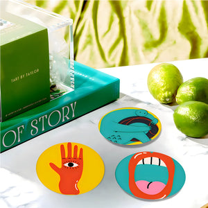 6Pcs Picasso Style Acrylic Coasters