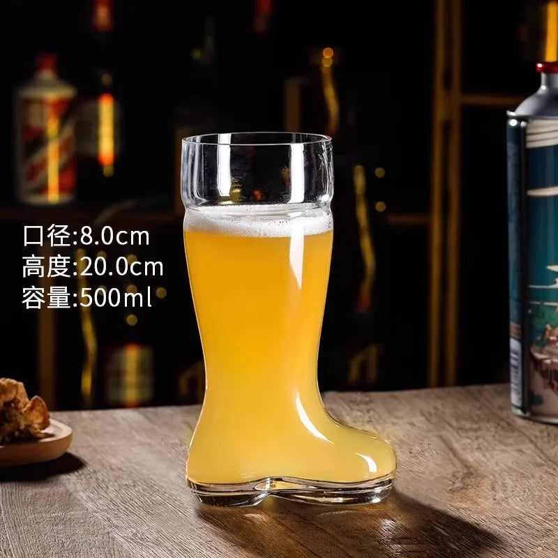 Boot Shaped Glass Large Capacity Beer Glass