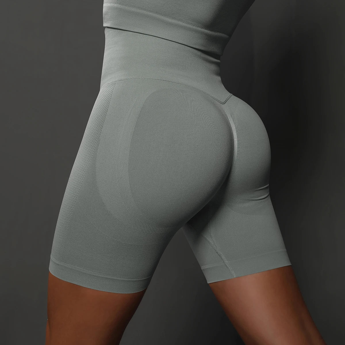 Seamless High Waist Sports Shorts