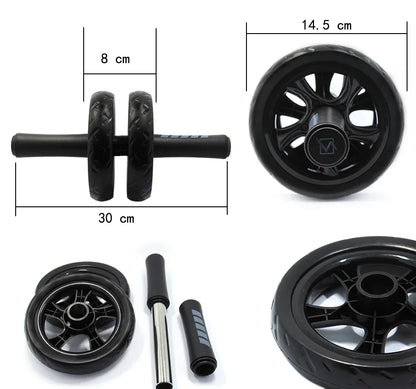 Mute Non-slip Double-Wheel Abdominal Roller