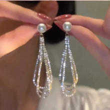 Long Tassel Pearl Dangle Earrings for Women