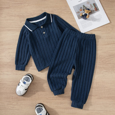 Boy's Long Sleeve Sweater Top and Bottom